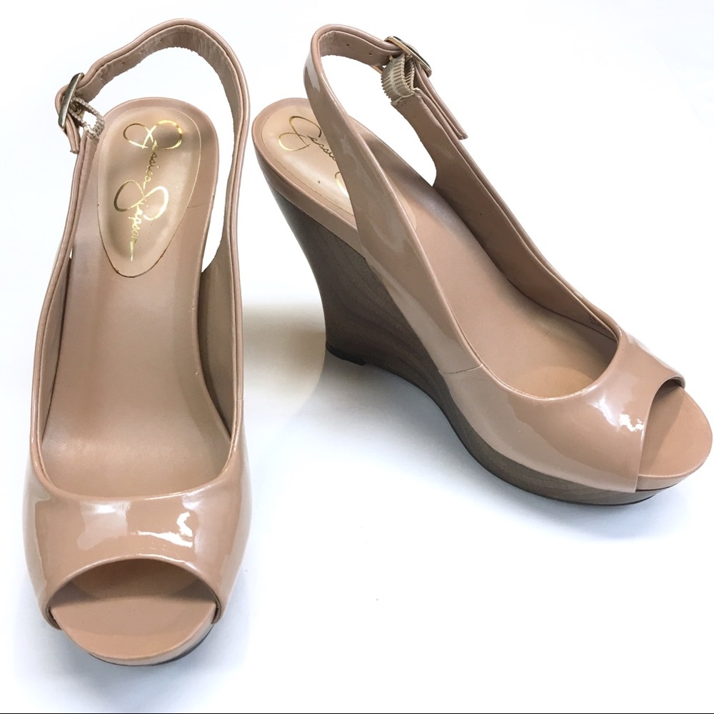 Jessica Simpson JP-GENETTE 7M/37 Taupe Tan Wedge